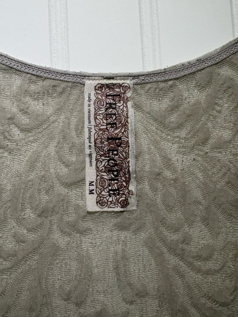 FREE PEOPLE Cream Lace Long Sleeve Skater Dress with Dusty Lavender Tulle size M - Picture 3 of 10